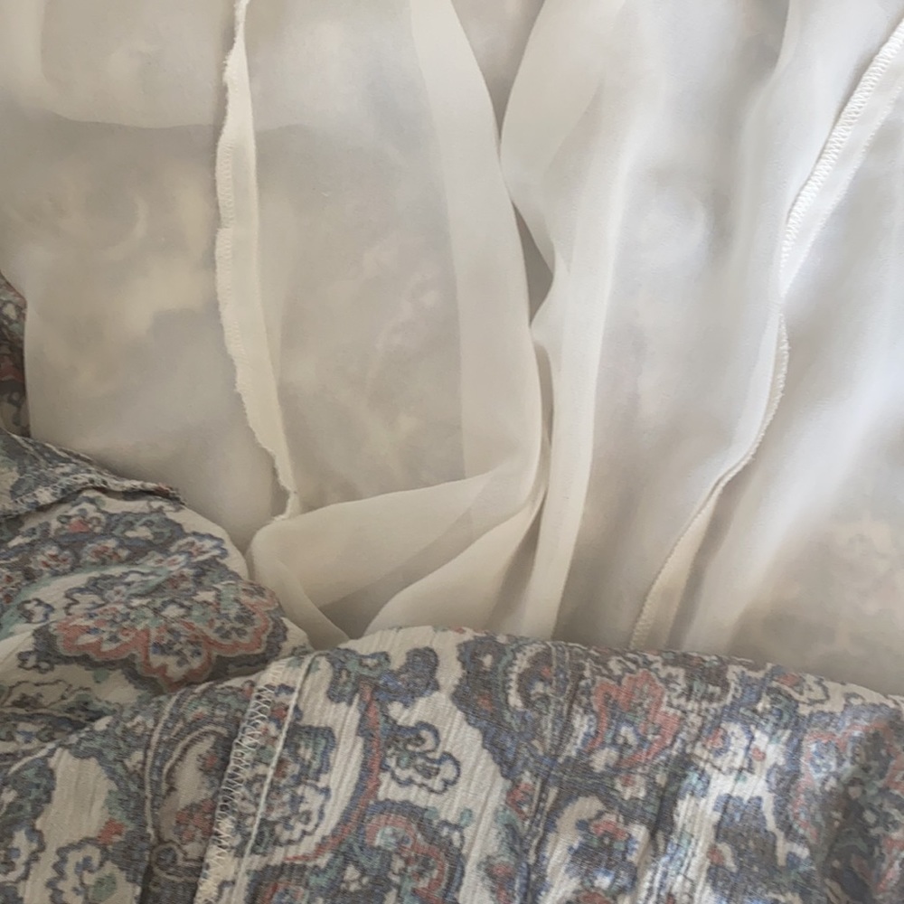 American Eagle Outfitters patterned cold shoulder cutout dress Size XXS - Picture 7 of 9